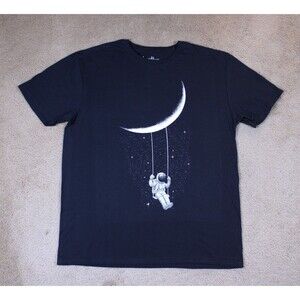 Moon Swing Astronaut Graphic Tee T-Shirt (Small)-NEW W/OUT TAGS!